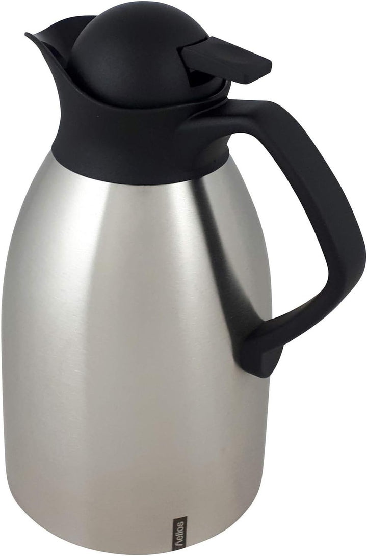 Helios Enduro Push Edelstahl-Isolierkanne, matt, 1,5 Liter, 1,5 Liter