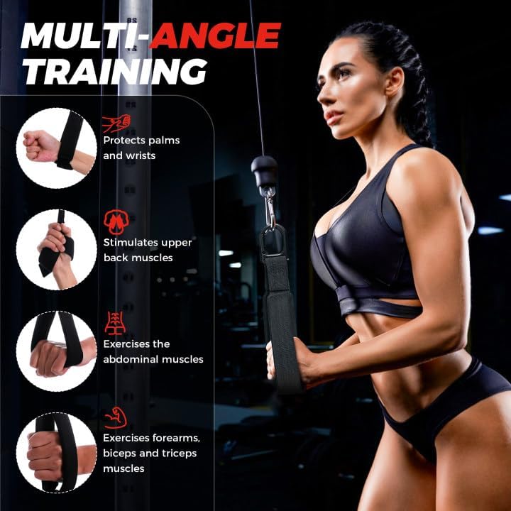 Trizepsseil Kabelbefestigung, Trizeps Griff, Trizeps-Pull-Down-Seil für Push-Downs, Crunches, Facepu