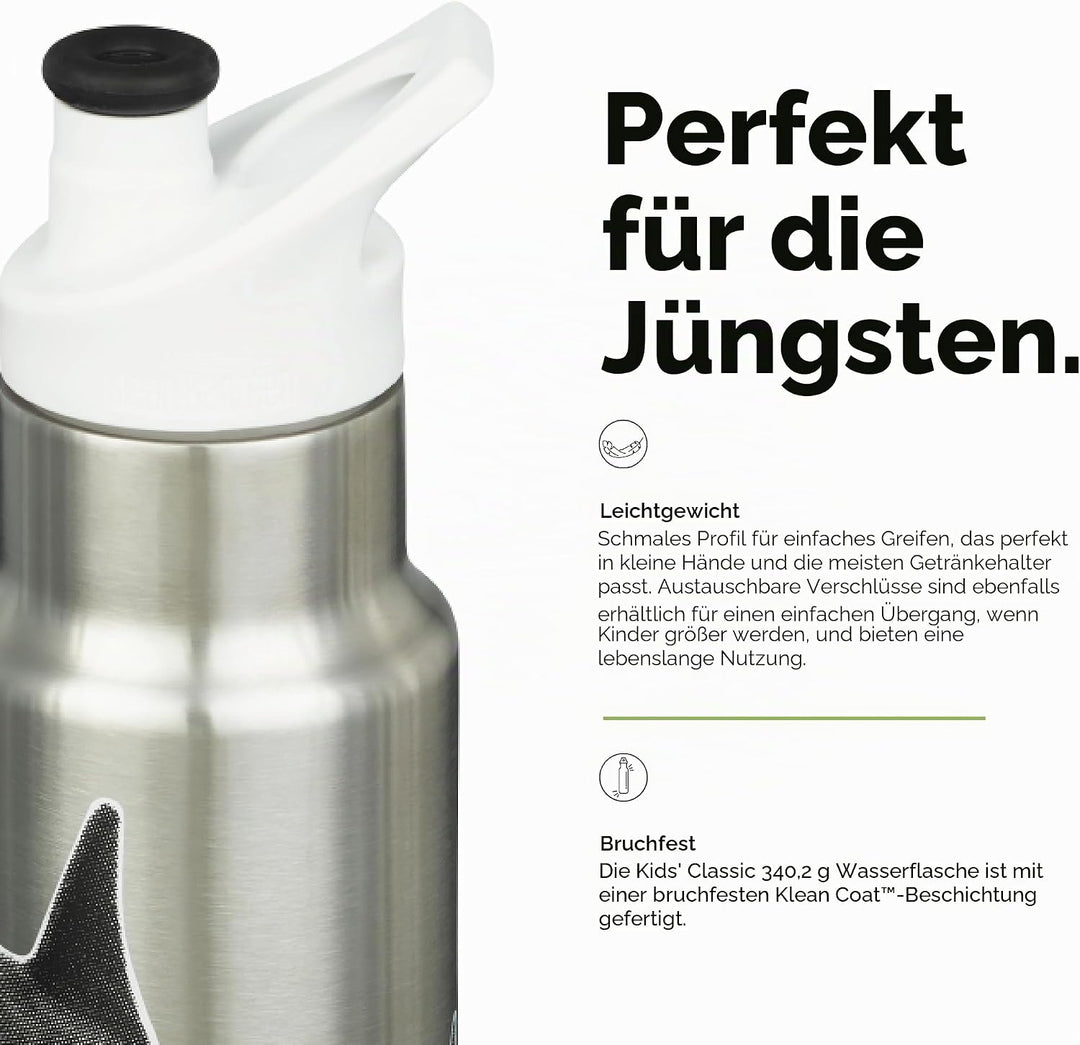 Klean Kanteen Unisex – Erwachsene Classic Sport Flasche Einheitsgrösse Single Mr. Shark, Einheitsgrö