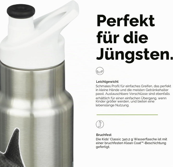 Klean Kanteen Unisex – Erwachsene Classic Sport Flasche Einheitsgrösse Single Mr. Shark, Einheitsgrö