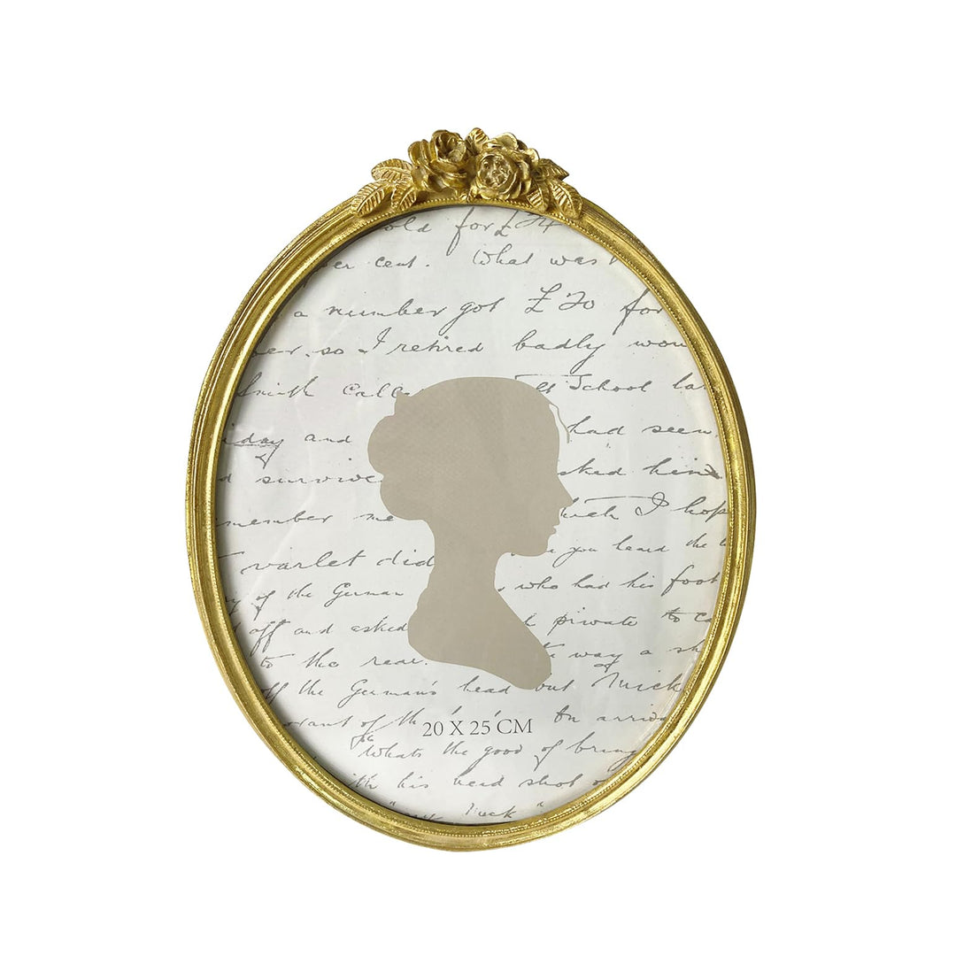 Sunlit Vintage Bilderrahmen, 20,3 x 25,4 cm, oval, antiker Bilderrahmen mit Glasfront, Luxus-Foto-Di