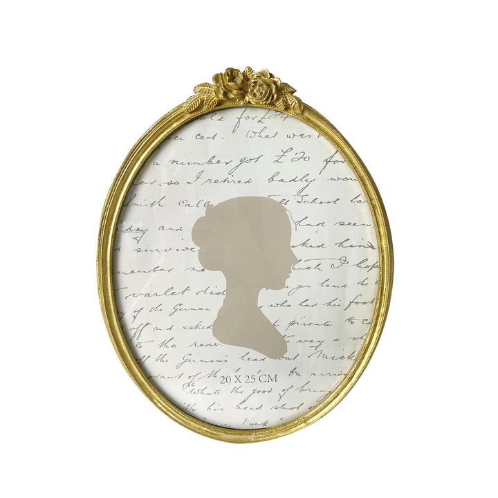 Sunlit Vintage Bilderrahmen, 20,3 x 25,4 cm, oval, antiker Bilderrahmen mit Glasfront, Luxus-Foto-Di