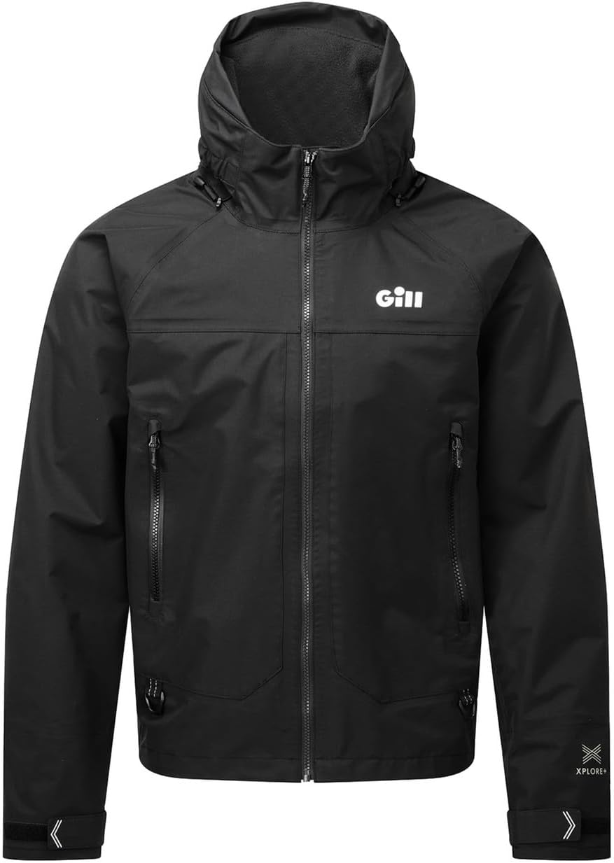 Gill 2023 Verso Inshore/Powerboat Jacket - Light Grey, Schwarz