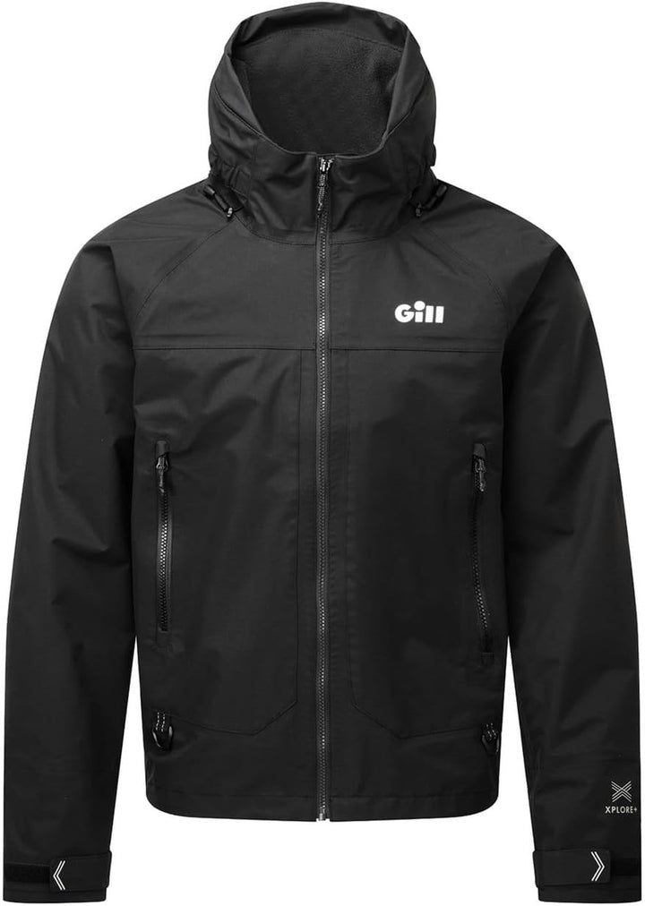 Gill 2023 Verso Inshore/Powerboat Jacket - Light Grey, Schwarz