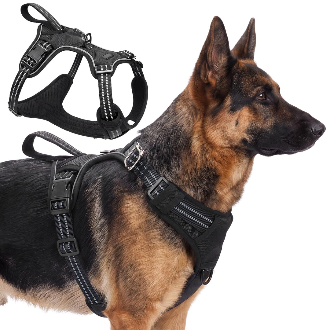 Hundegeschirr für Kleine Mittelgrosse Grosse Hunde, Anti Zug Geschirr Hund, No Pull Verstellbar Refl