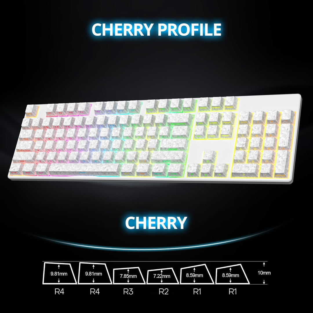 SOLIDEE PBT Double Shot Keycaps Set,Carbon Fiber Forged Textur,Cherry Profil Tastenkappen,141 Tasten