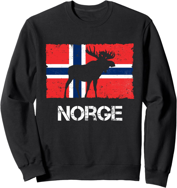 Norwegische Flagge Elch Norwegen Norge Sweatshirt