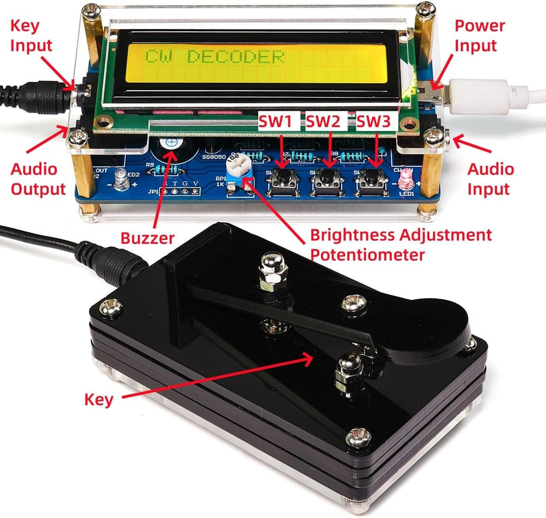 DIY Morsecode Lötbausatz, Morse Code Trainer Kit, Elektro Bausatz Löten mit Komponenten, Leiterplatt