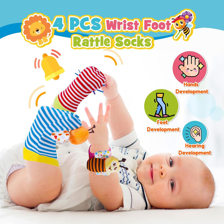 Tsokize Baby Spielzeug 0 3 6 9 Monate, 14 Pcs Rasseln Beissring Set Baby Spielzeug ab 0 3 6 9 Monate