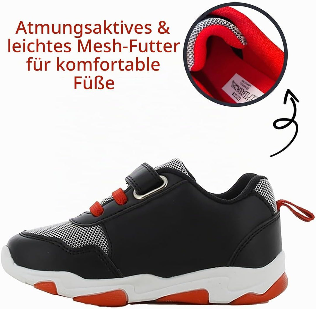 Leomil Spiderman Blinkschuhe Jungen Spiderman Schuhe Kinder, Ideal for Schule und Freizeit 26 EU Sch