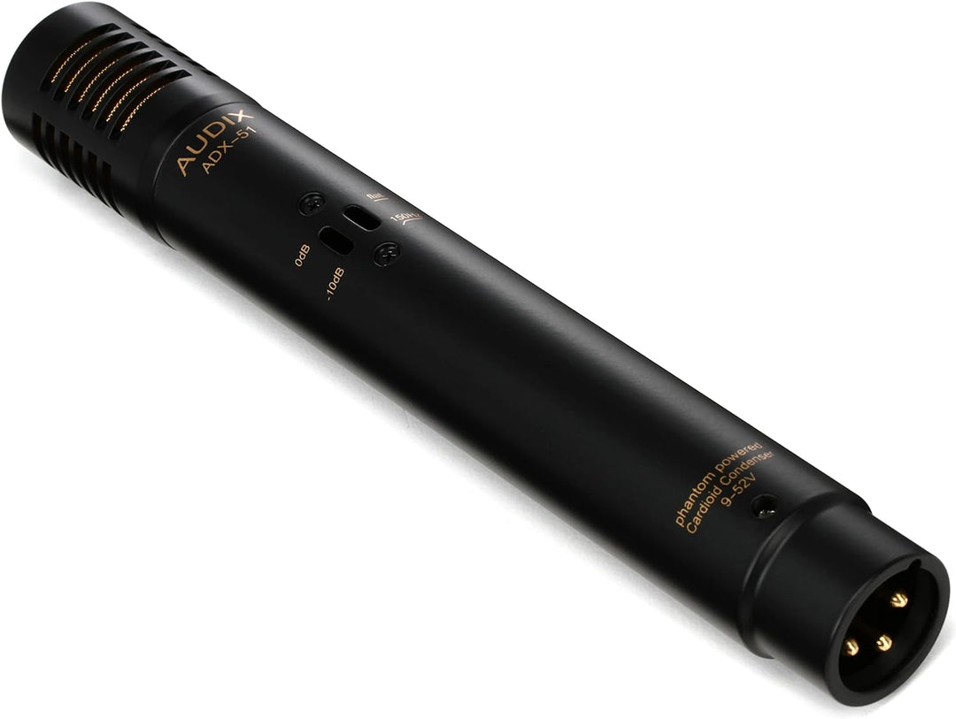 AUDIX ADX51 Small Diaphragm Condenser Microphone, Black, 4 x 4 x 10 Inches