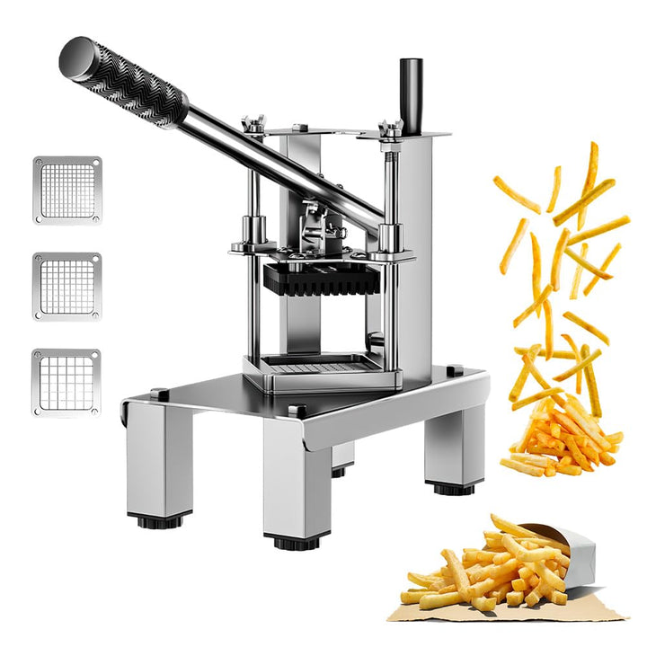 Pommesschneider, manuell, professionell, multifunktional, für Kartoffeln, Küche, Restaurant, 3 Ersat