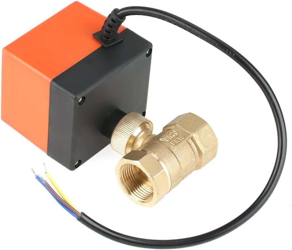 Elektrischer motorisierter Kugelhahn, AC 220 V G3/4 "DN20 2 Wege Messing Motorisierter Stellantrieb