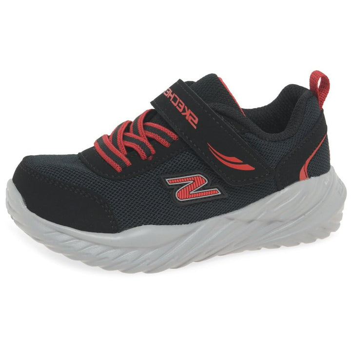 Skechers Jungen Nitro Sprint Sneaker 24 EU Schwarz, 24 EU Schwarz