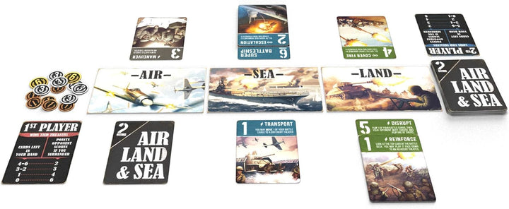 Arcane Wonders , Air Land & Sea: Revised Edition, Card Game, Ages 14+, 2 Players, 20 Minutes Playing