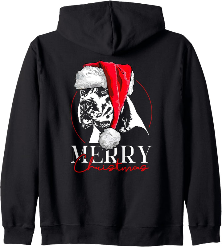 Santa Dogo Argentino Merry Christmas Weihnachten Hunde Kapuzenjacke