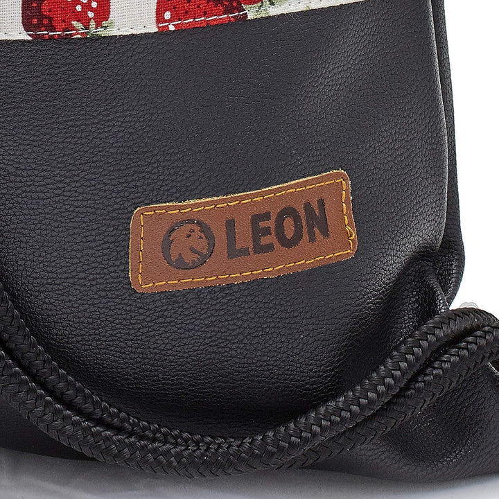 LEON Turnbeutel mit Innentaschen Reissverschluss Rucksack Beutel Tasche Damen Männer &amp; Teenager Gym