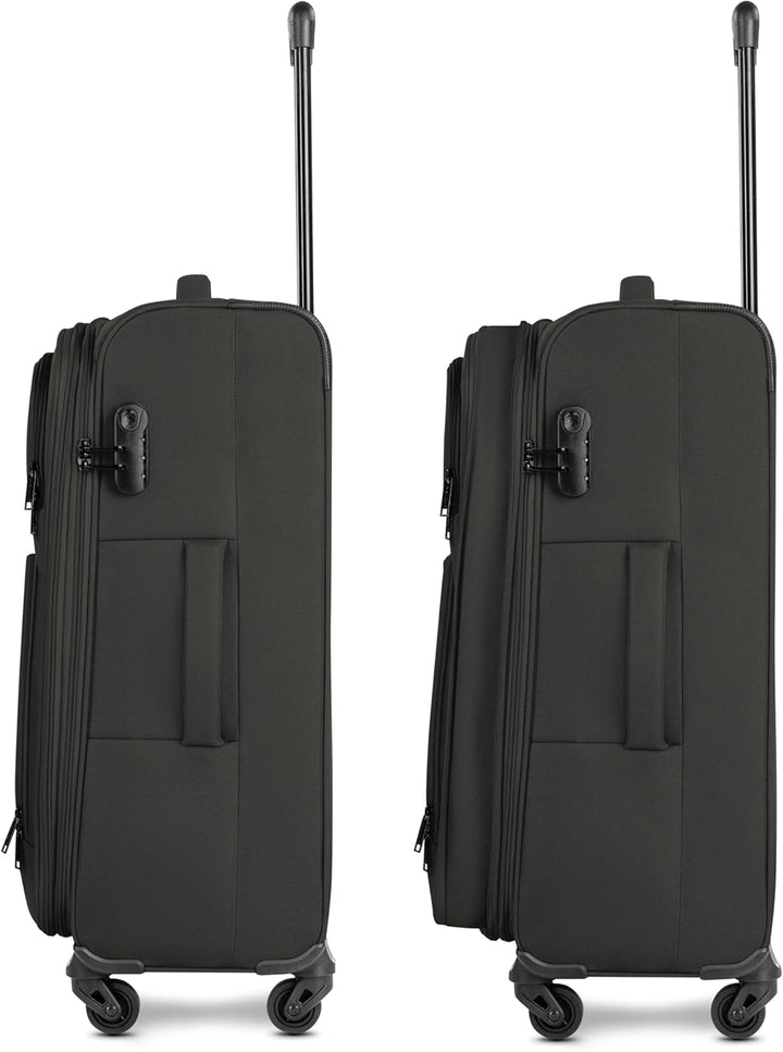 SMARTBOX Weichgepäck Koffer-Set 3-teilig für Damen & Herren | leichte & stabile Reise-Trolleys, hoch