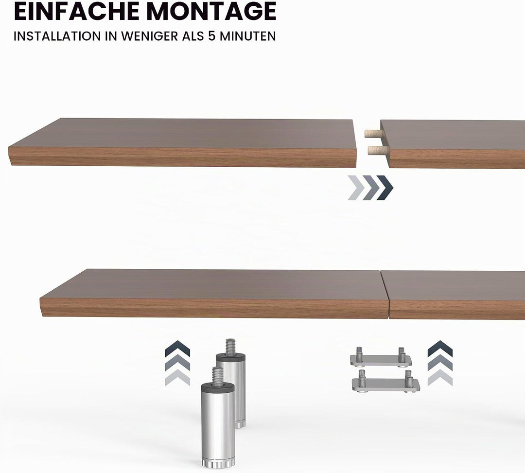 Fenge Grosser Monitorständer 100cm Dual Monitor Stands Riser mit Höhenverstellbarem Bein,Multifunkti