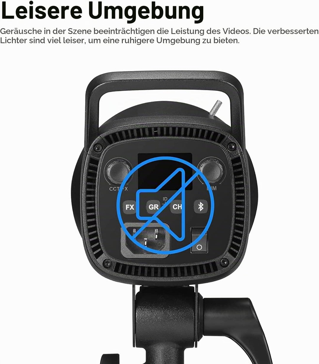 Godox SL60IID LED-Videoleuchte, 70 W 5600 K CRI 96 TLCI 97 LED-Studioleuchte mit Bowens-Halterung, 8