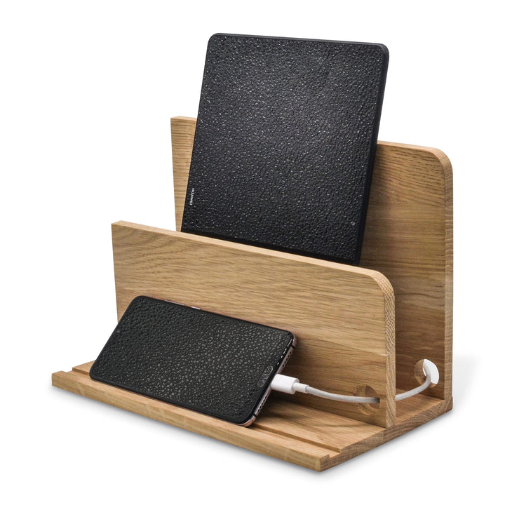 Briefablage Schreibtisch Organizer - Maestro - Tablet & Smartphone Ladestation Handy Briefhalter aus