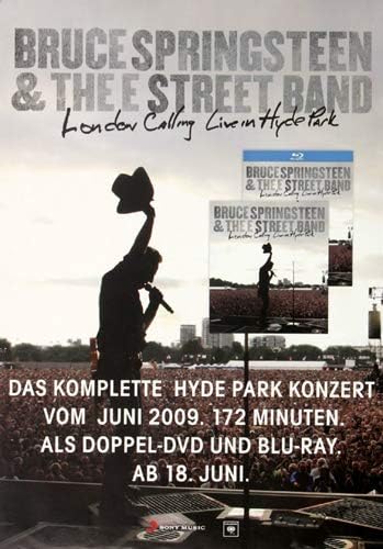 Bruce Springsteen - Hyde Park Live, 2009 » Konzertplakat/Premium Poster | Live Konzert Veranstaltung