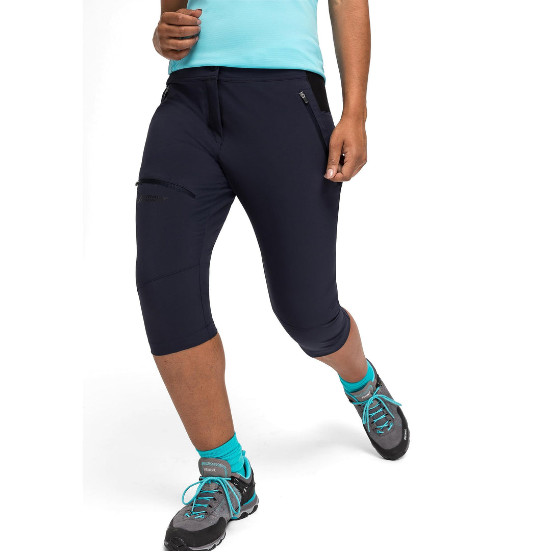 Maier Sports Damen Caprihose Latit Vario 34 Night Sky, 34 Night Sky