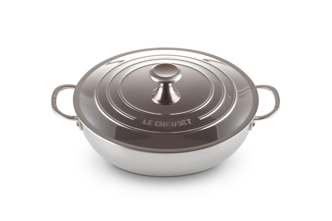 3-Ply SS 30cm Shallow Casserole/Braiser with SS lid 30 cm, 30 cm