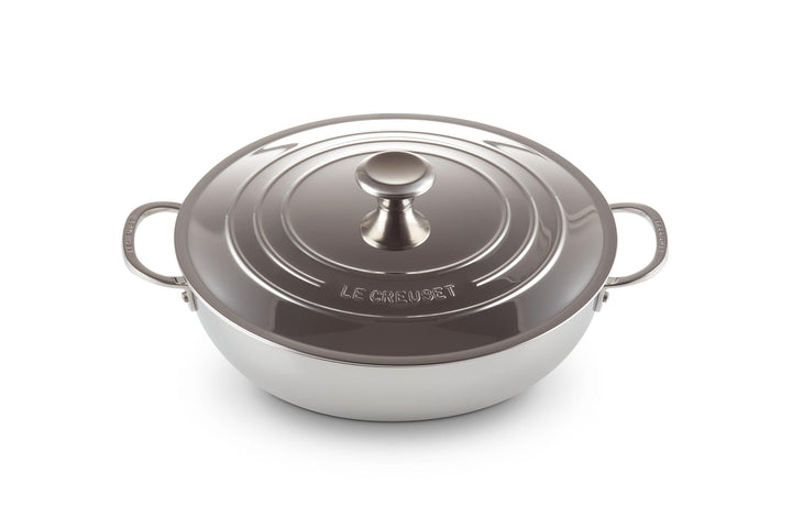 3-Ply SS 30cm Shallow Casserole/Braiser with SS lid 30 cm, 30 cm