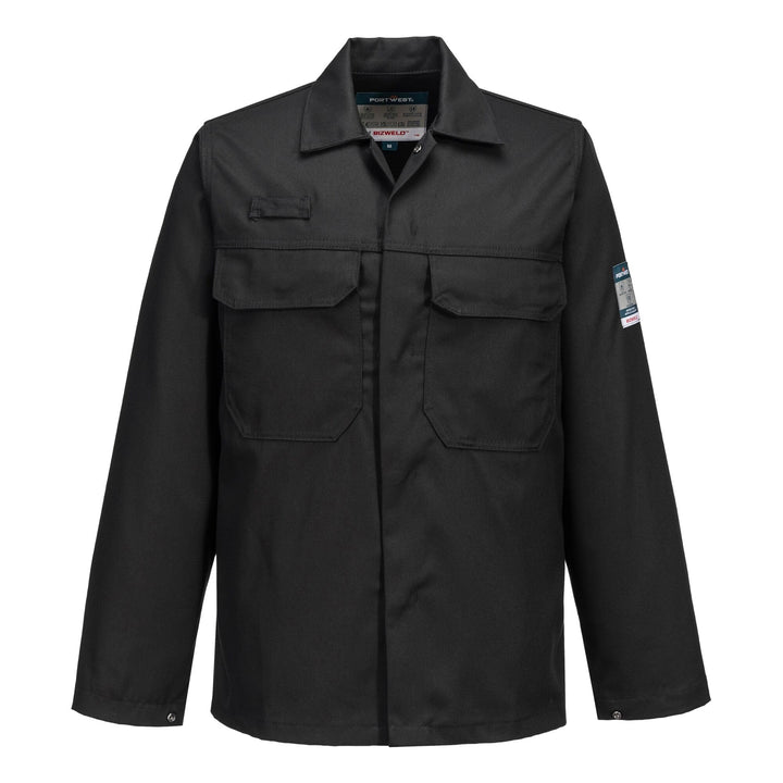 Portwest BIZ2 Herren Flammenresistente Bizweld FR Arbeitsjacke Schwarz, XXL XXL Schwarz, XXL Schwarz