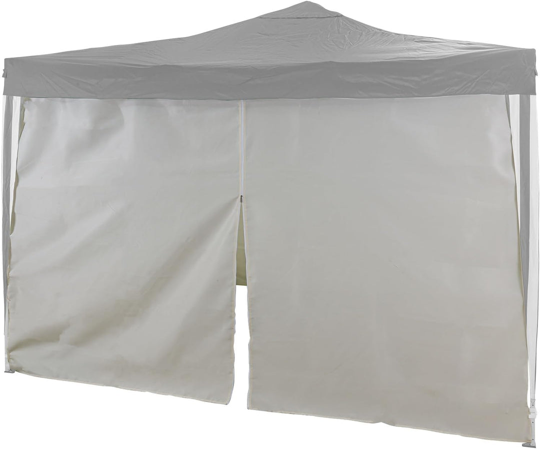 DEMA 4 x Seitenverkleidung Seitenteile Wände für Falt - Pavillon 41046 3x3 m beige