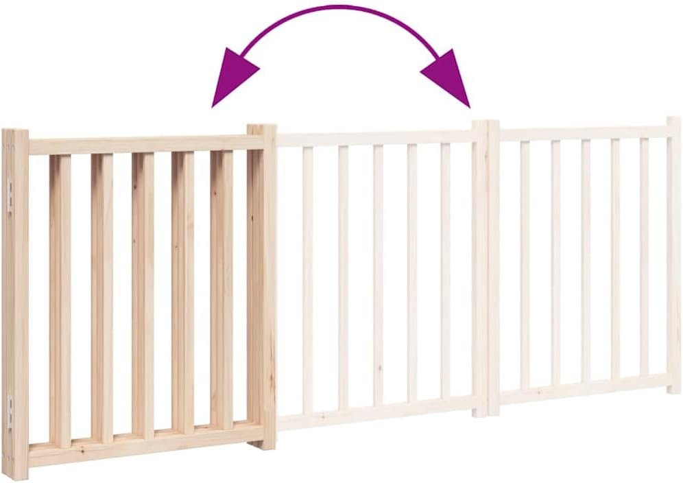 vidaXL Hundetor 3-TLG., Hundegitter Faltbar Pflegeleicht, Schutzgitter für Wohnzimmer Küche Treppe,