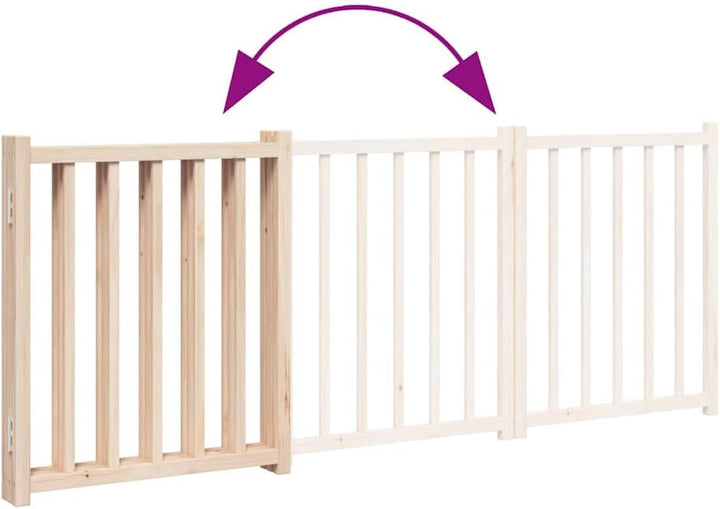 vidaXL Hundetor 3-TLG., Hundegitter Faltbar Pflegeleicht, Schutzgitter für Wohnzimmer Küche Treppe,