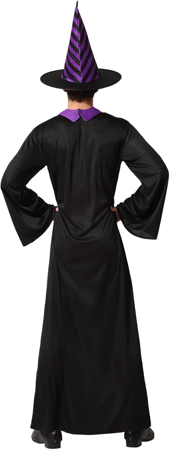 ATOSA Unisex 66320 Zauberer-Kostüm XL Schwarz, Negro