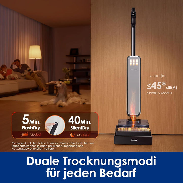 Tineco Floor One S9 Scientist Nass-Trockensauger - Smarte StreakFree-Abstreifer gegen Wasserspuren,