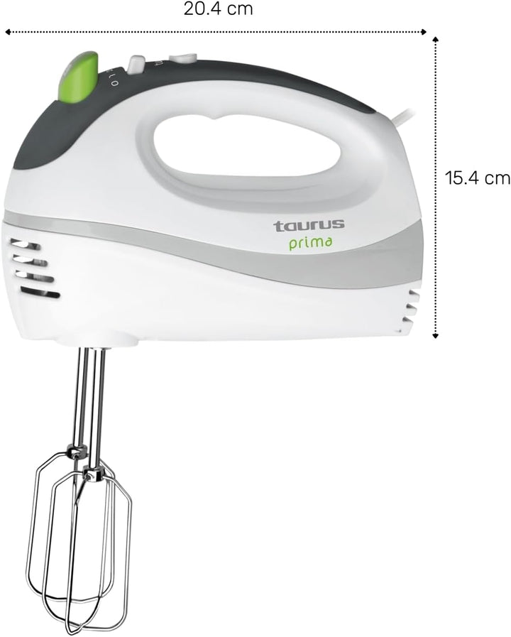 Taurus Handmixer | elektrisch | 300 W | 5 Geschwindigkeitsstufen | Turbofunktion | 2 verschiedene Au
