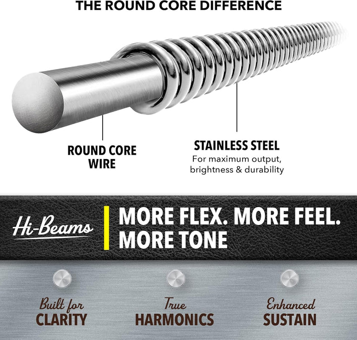 DR Hi-Beam Stainless Steel 5-String Bass Strings45-130