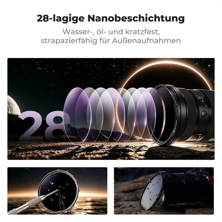 K&amp;F Concept Nano-X Serie 49mm ND100000 Filter Fester ND Filter Graufilter (16,6 Blendenstufen), 49mm