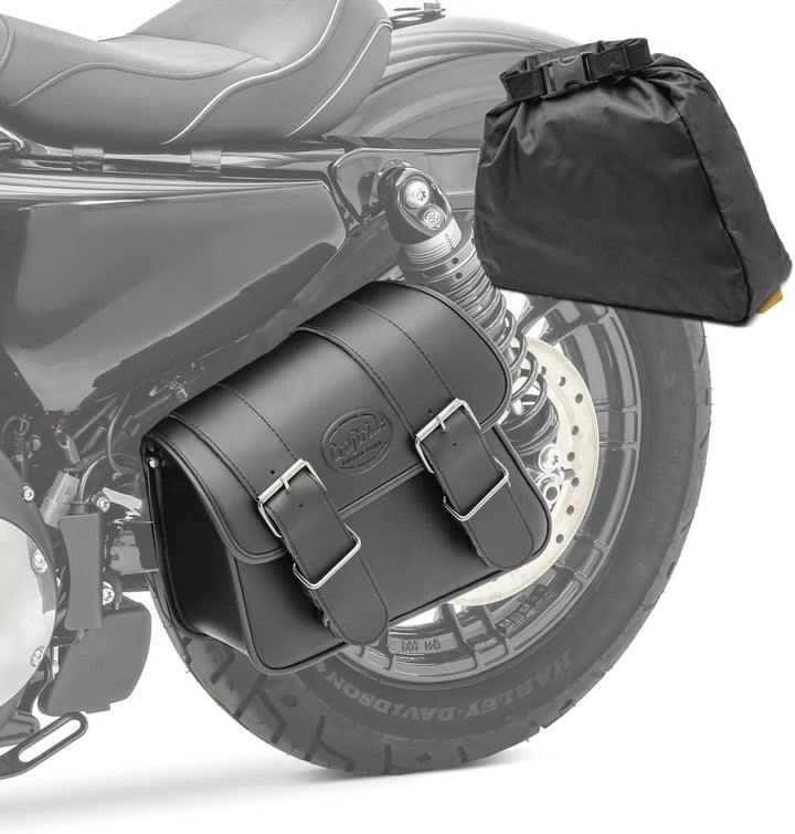 BS-Motoparts Satteltasche für Hyosung Aquila GV 125 Montana Schwarz Links