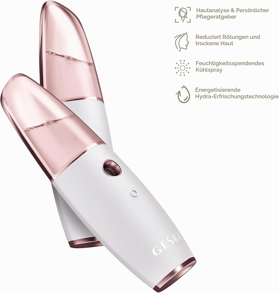 GESKE | SmartAppGuided™ Facial Hydration Refresher | 4 in 1 | Wasserzerstäuber | Gesichtsdampfer | W
