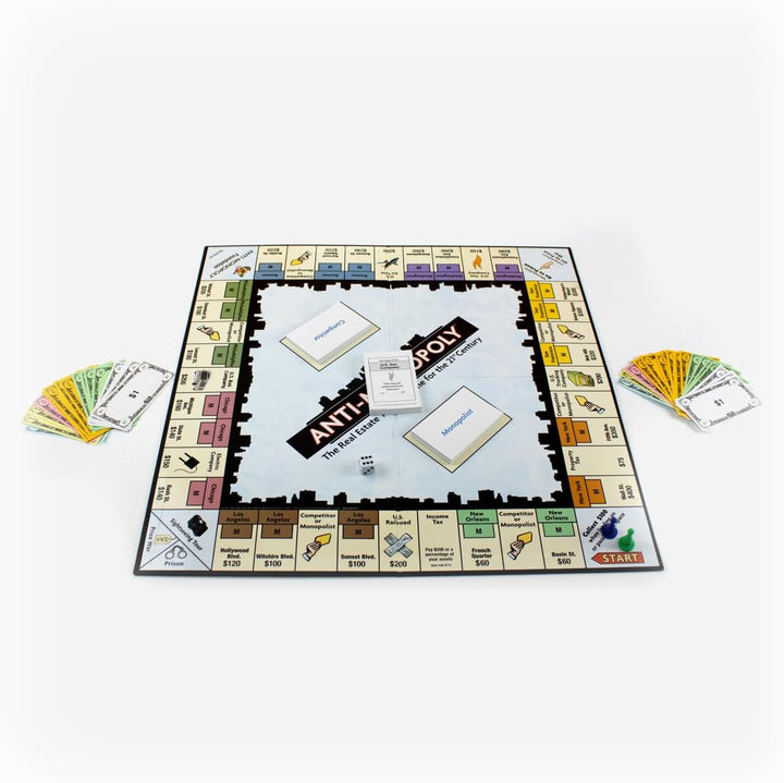 University Games P01851 Anti-Monopoly Board Game, 15 x 10.5 x 2.25 inches