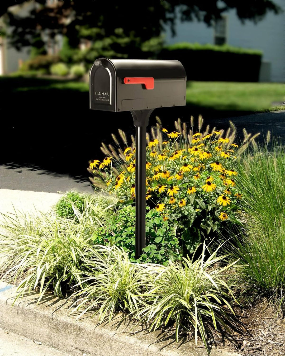 Architectural MAILBOXES 7680B-10 MB1 Briefkasten und Erdpfosten-Set, Bl, M, Bl