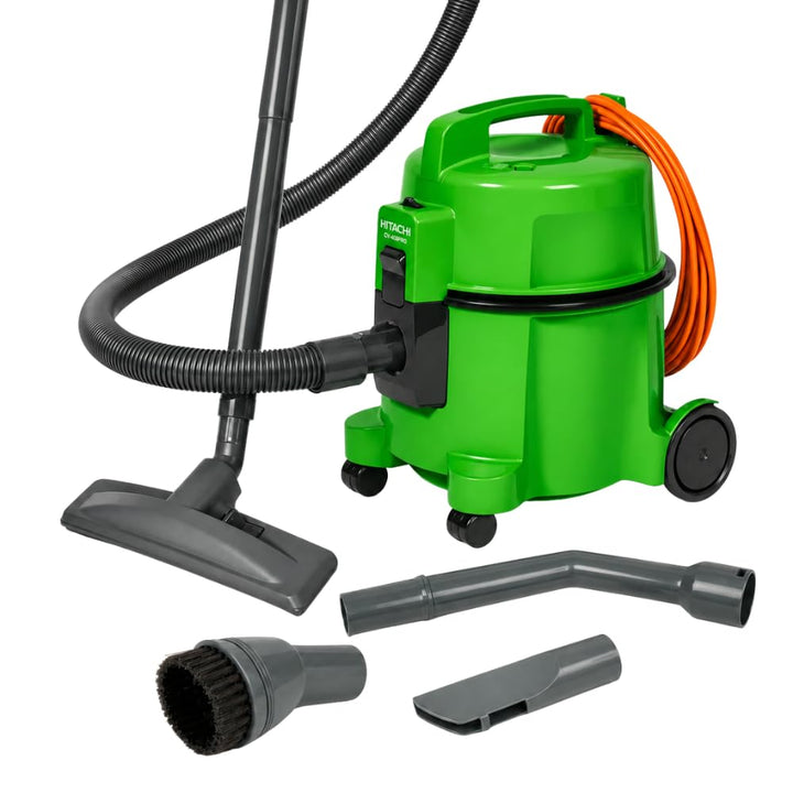 Hitachi CV-400 PRO Beutelloser Staubsauger Grün mit HEPA-Filter, Inkl. Zubehör