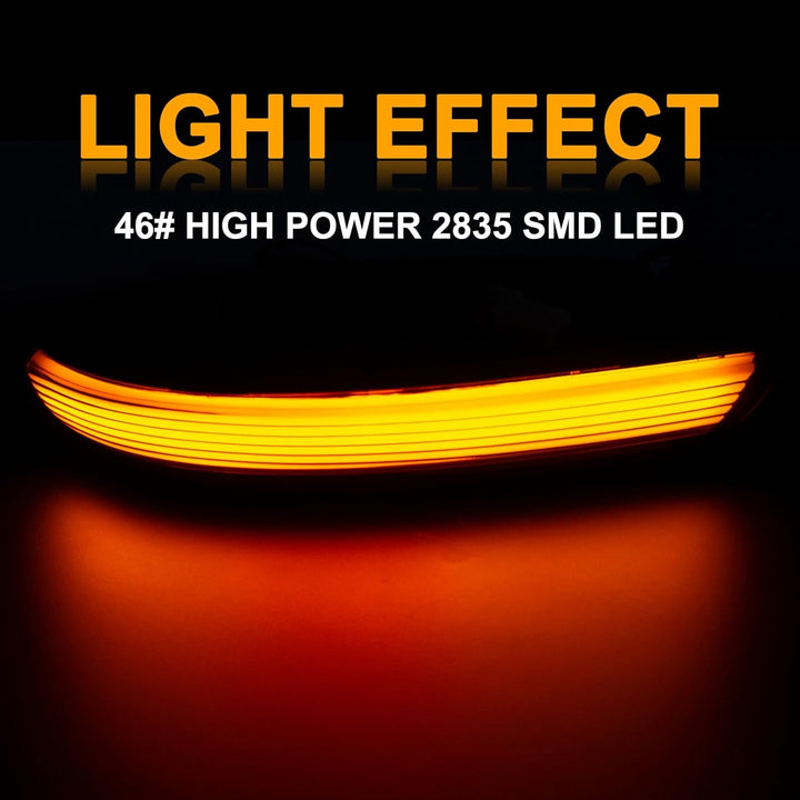 OZ-LAMPE LED Spiegelblinker für VW Golf 5 MK5 Variant GTI EOS Golf 6 Plus Passa-t B5.5-Typ 3BG B6 Ty