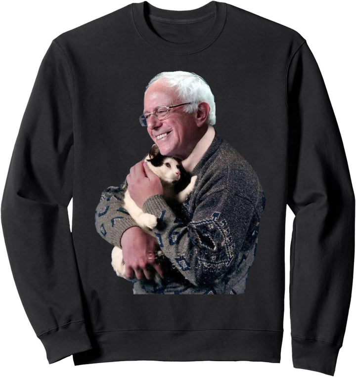 Bernie Sanders Hugging Cat Shirt Nettes Sweatshirt