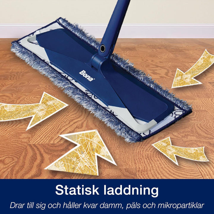 Bona Staubpad, Polyester, 46,5 x 14 cm, Grau (Packung mit 2) Grau 46,5 x 14 cm (Packung mit 2), Grau