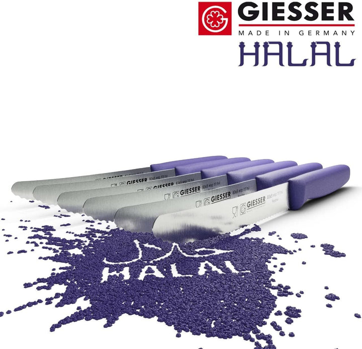 Giesser seit 1776 - Made in Germany - Tomatenmesser 6er Set Halal, lila, nachhaltiger griff, rutschf