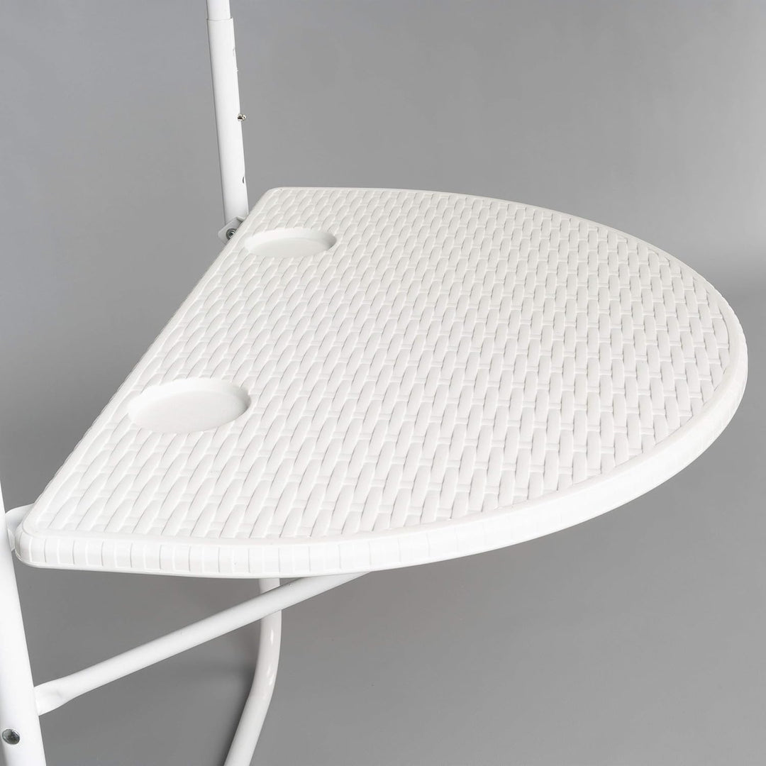 NEXOS klappbarer Balkon-Hängetisch Dalia - Farbe: Weiss, Weiss