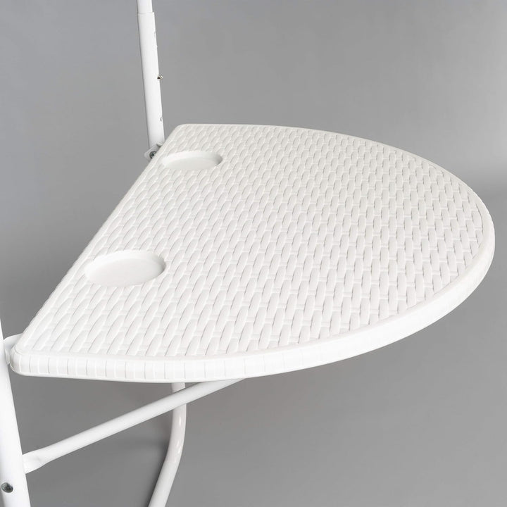 NEXOS klappbarer Balkon-Hängetisch Dalia - Farbe: Weiss, Weiss