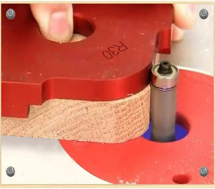 2er Set Aluminium Legierung Holz Platten Eckradius von Quick Table of Router Bit Gauge Templates Kit